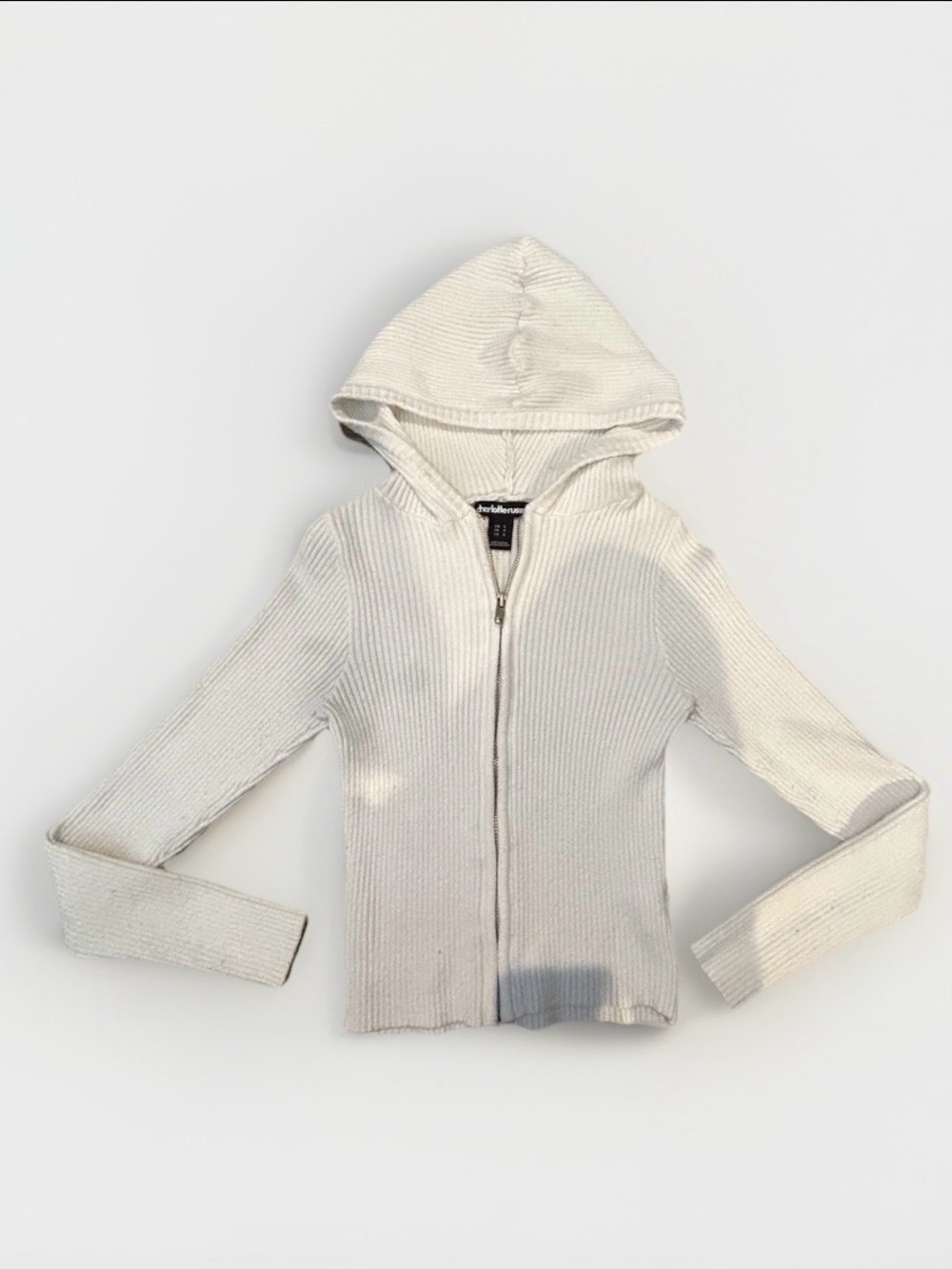 The Charlotte Russe Women’s White Knit Hoodie